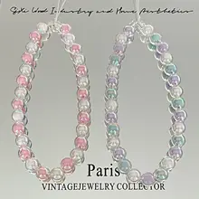 ピンクの可愛いビーズ携帯ストラップ【ハンドメイド・カメラ用】