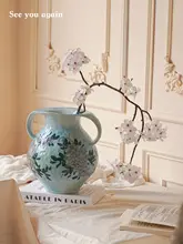 花瓶 フラワーベース 陶器 ヴィンテージ 高級感 ドライフラワー リビング ダイニング テーブル インテリア おしゃれ