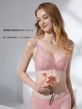 透気性のある薄型カップ ブラジャー【快適な着心地・セクシーレース・大きいサイズ】