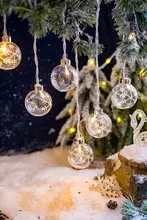 クリスマス用ガラスライトボールの飾り球【発光・クリスマスツリー用・装飾】