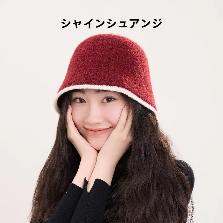 優雅で甘美なレトロな赤い漁師帽【プレゼントにも最適】