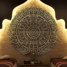 東南アジア製天然木の彫刻装飾パネル【バー・リビングルーム用・壁掛けタイプ】
