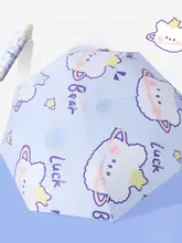 折りたたみ傘 三つ折り 自動開閉 晴雨兼用 くま柄 紫外線対策 遮光コーティング 「JOJO'S L. PD.」