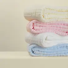 極上の柔らかさの純綿ベビーバスタオル【吸水性・お風呂用・ガーゼ素材】