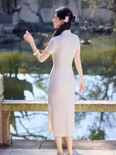 白色新中式婚礼用チャイナドレス【高級感・ウェディング・シンプルデザイン】