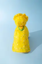 かわいいプリントのフード付きレインコート【防水・小型犬用・リード穴付き】