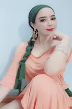 ダンス用ロングドレス【エキゾチックデザイン・モダール素材・東洋舞踊用】