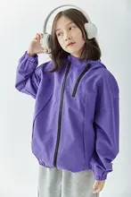ウインドブレーダー キッズ ガールズ 撥水加工 フード付き 斜めファスナー アウトドア 秋冬「KC.CHILD」