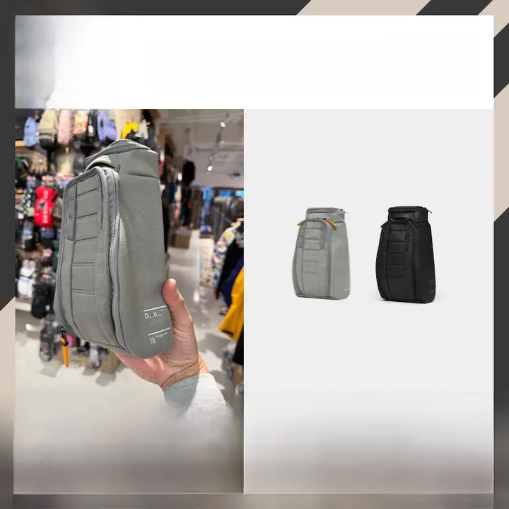 Db 黒色アウトドア洗面用バッグ【Huggerシリーズ・収納力抜群・スキー用】