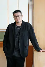 テーラードジャケット メンズ コットン起毛 大きいサイズ ゆったり ビジネスカジュアル 秋「GEEEKPANDA」