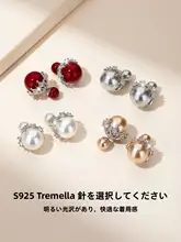 大粒パールの両面イヤリング【純銀製・シンプルエレガンス】
