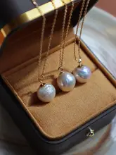 天然白透彩バロックパールペンダントネックレス【シンプルで合わせやすい・鎖骨ライン】
