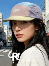 軽量透湿性キャップ【女性用・日除け・カラーブロック・ランニング用・速乾性】