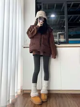 加絨の厚底雪用ブーツ【防滑・暖かい・スリップオンデザイン】