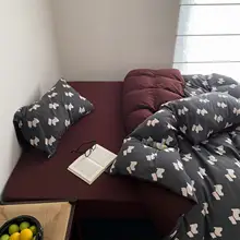 かわいい小犬デザインの全棉4点セット【赤ちゃん用・刺繍・ベッドカバー】