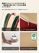 極上の柔らかさ！円形のフロアクッション【アメリカンビンテージストライプ・洗える・軽やか】