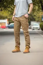 アメリカンビンテージスタイルのストレートカジュアルパンツ【夏用・カキ色・男性用】