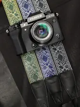カメラストラップ 刺繍 エスニック調 一眼レフ ミラーレス デジタルカメラ用 「camin」