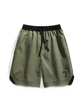 アメリカンレトロスタイルの速乾ショートパンツ【男女兼用・フィット・夏用】（セットアップ対応）