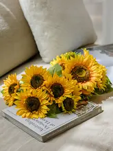 高級の造花向日葵アレンジメント【リビング・ダイニング用・誕生日装飾】