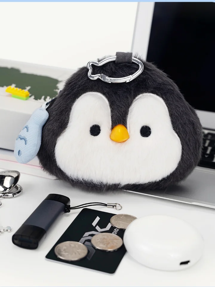 かわいいデザインのミニプラッシュペンギン【コインケース・キーホルダー付き】