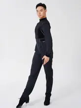 ラテンダンス トレーニングシャツ【クルーネック・ベルスリーブ・ベルベット生地・長袖】
