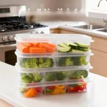 冷凍食品収納ボックス【蓋付き・仕切り付き・家庭用】