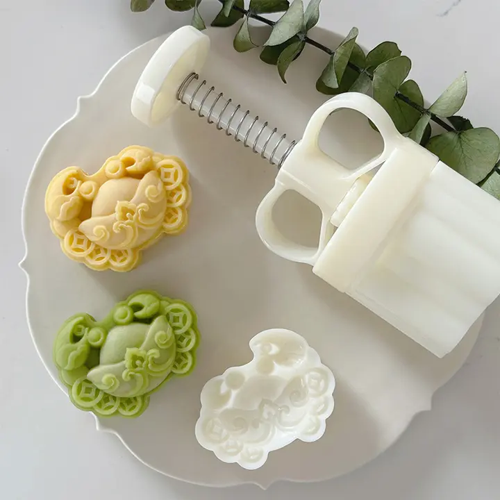 月餅型 広式 立体 3D 手作り DIY 蟹 小判 銅貨 中秋 お菓子作り モールド