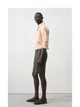 ハーフパンツ メンズ リネン 無地 ストレート 通気性 秋冬 「MANGO」