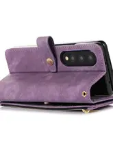 Samsung Galaxy Z Fold4用 折りたたみ式ケース【カードポケット付き・ショルダーストラップ対応】