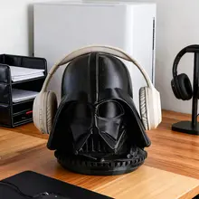 黒い武士デザインのヘッドフォンスタンド【多機能収納・デスク用インテリア】