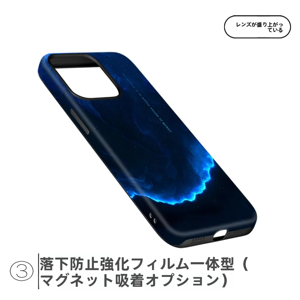 深い海のような色合いのスマートフォンケースはどの機種に最適か