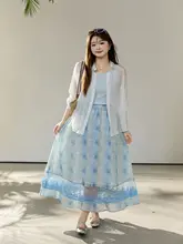 刺繍レース付き日焼け防止マキシスカート【ボディポジティブ・夏のリゾートスタイル】