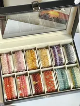 水晶製 手串収納ボックス【伝統的デザイン・アクセサリー用・蓋付き】