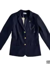 ネイビーブルーの三つボタンブレザー【JK風・学生用・制服】
