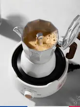 ギフトボックス入りのコーヒーセット【家庭用・小型エスプレッソモカポット・電気コンロ付き】