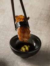 和風レトロ陶器ソースプレート【家庭用・ケチャップ用】