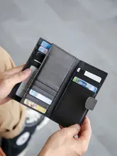 古代製の第一層牛革織りマルチカードスロットカードホルダー