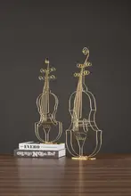 北欧風 シンプルな小提琴のインテリア飾り【創意音符デザイン・リビング用】