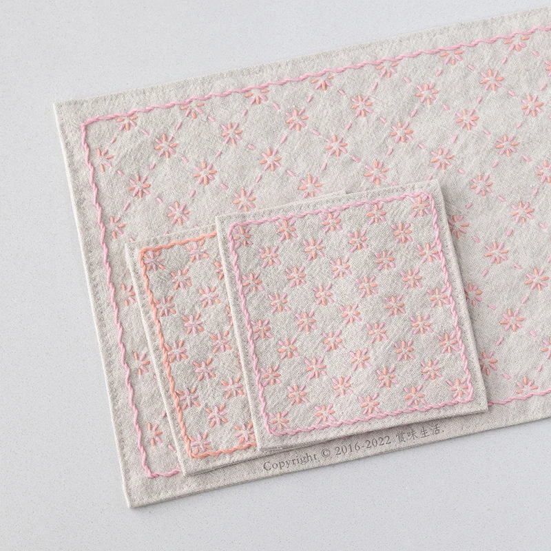 米字纹刺繍材料キット：コットンリネン素材で手作りを始めるための実用ガイド