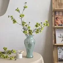 フェイクフラワー 金鶏菊【グリーン・シルク素材・インテリア装飾用】