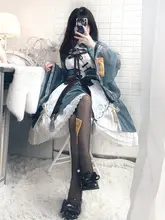中華風小道士デザインのロリータワンピース【竹墨の美しさ・小僵尸モチーフ】