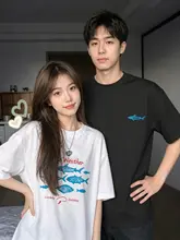 白色 半袖Tシャツ【カップル向け・コットン製・高級感】
