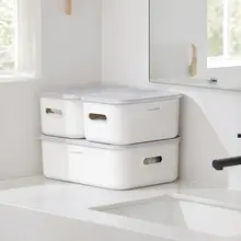 収納ボックス 蓋付き プラスチック デスクトップ キッチン 衣類 小物 コスメ