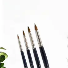 スペイン製 貂毛丸筆 水彩画用【ショートポイント・繊細なラインを描く】