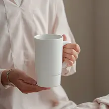 シンプルデザインの大容量マグカップ【耐熱セラミック・飲料用】