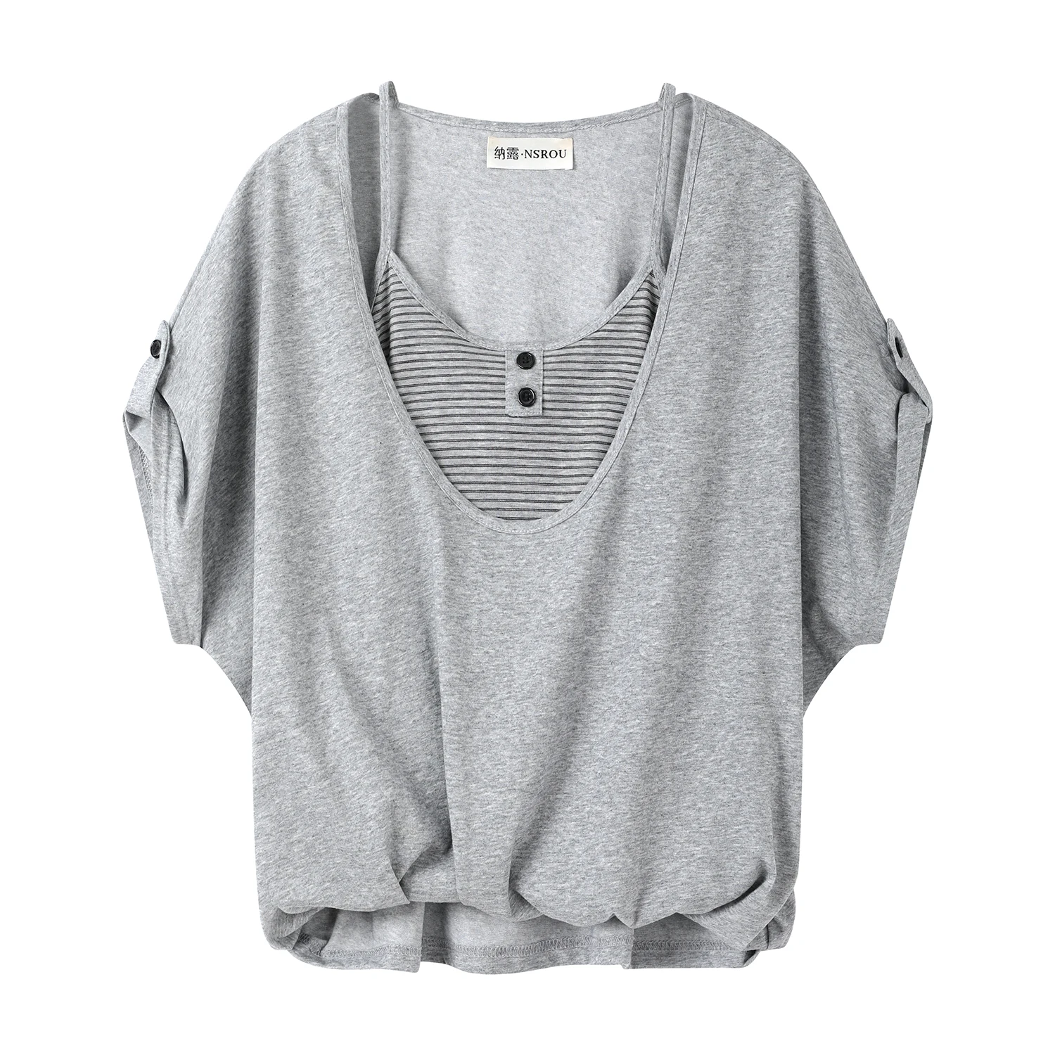 tシャツ シャツ 重ね着 レディース どうやって着るの？韓風ストライプTシャツが夏の日常を救う