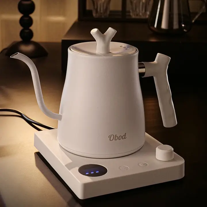 コーヒー用ロングノズル電気ケトル【304ステンレス製・温度調整機能付き】