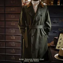 AnnualRing モーターチャ trenchコート【イギリス風・秋冬用・ゆったり中長丈】