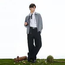 翻訳が楽しい！ハリントンジャケット【カジュアル・男女兼用・襟付き】